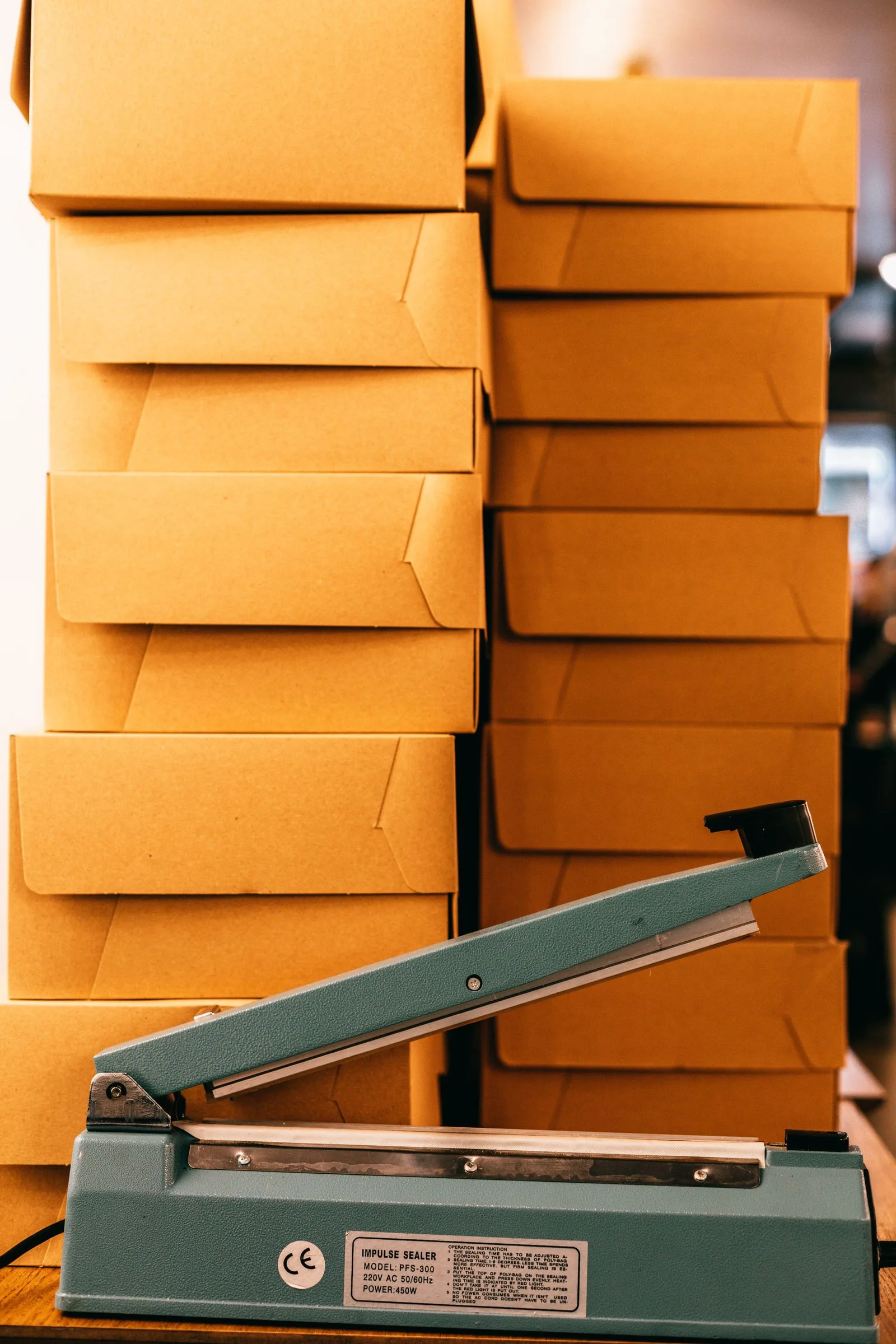 Stack of full-colour printed boxes